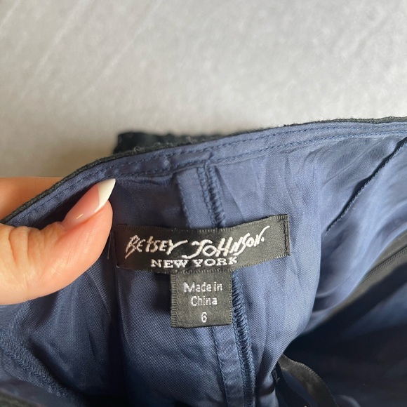 Vintage 90’s Betsey Johnson Black Pleated Strapless Dress - Picture 9 of 10